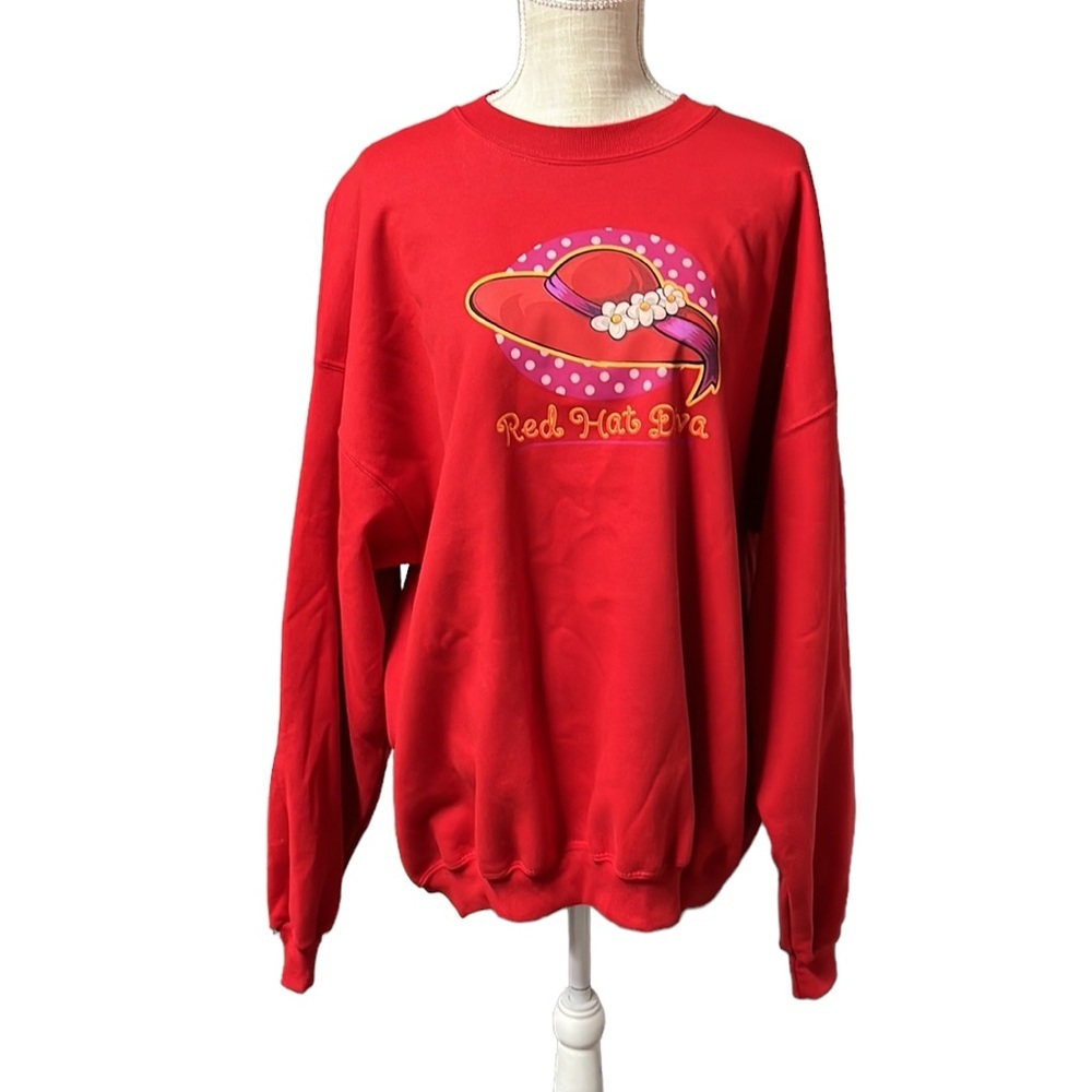 Eden Lane Long Sleeve Sweatshirt Red Hat Society Diva Womens Size 2X